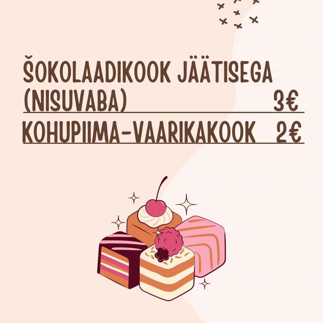 Magus menüü kookidega